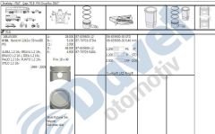 MOTOR SEGMAN 70.80 STD FIAT PALIO PUNTO ALBEA BRAVA BRAVO STILO IDEA 1.2 16V 80HP 99 05 1.2X1.2X2.5
