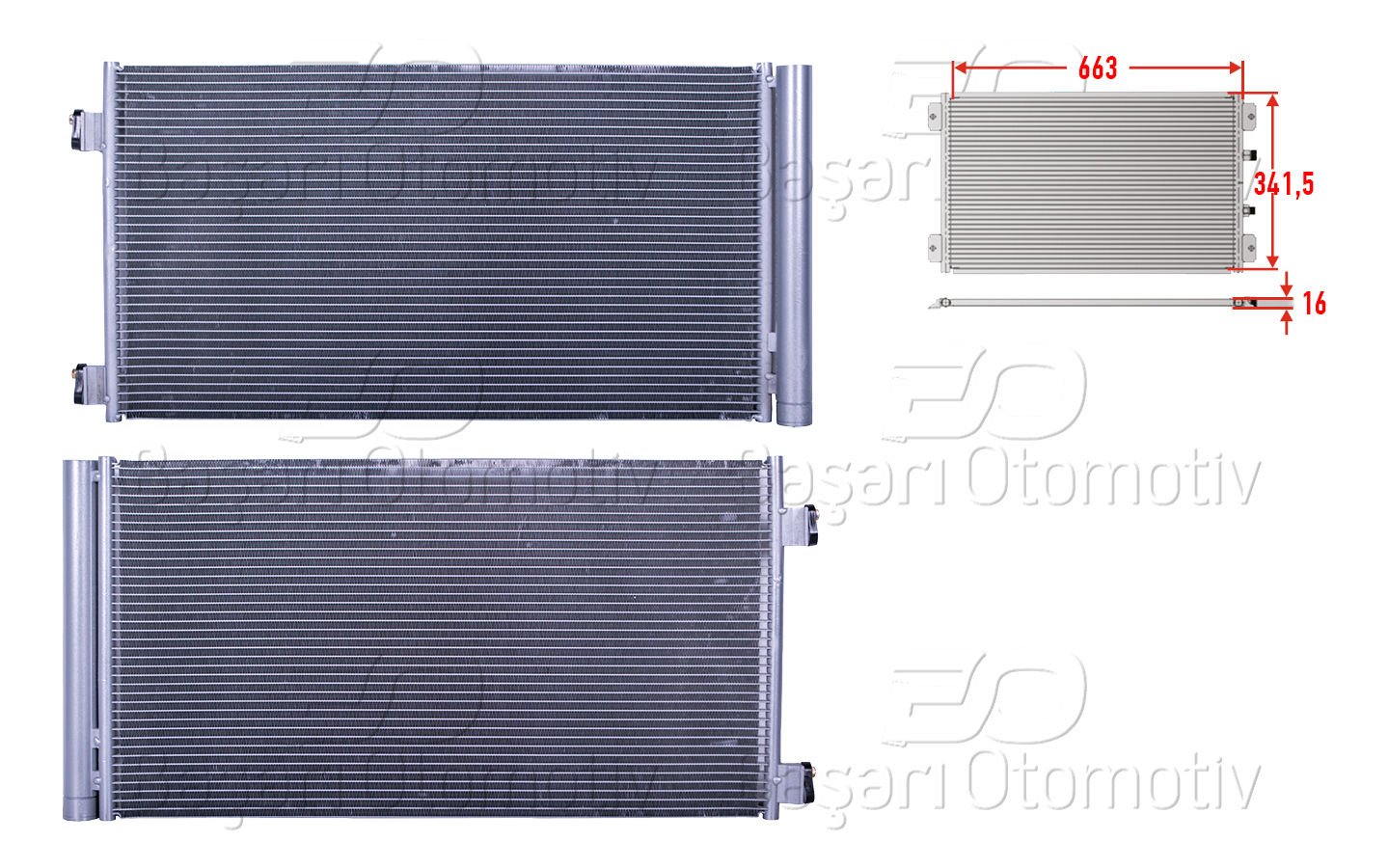 KLIMA RADYATORU 663X341,5X16 | MINI COOPER R56 05-10. CLUBMAN R55 06-14. CABRIO R5707-15 COUPE R58. ROADSTER R59 10-15 | WISCO