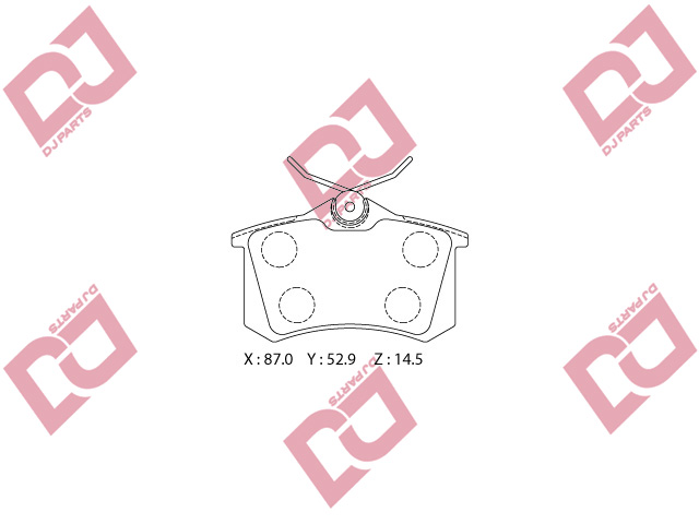 ARKA FREN BALATASI RENAULT MEGANE II PEUGEOT P307 CITROEN C3 C4 CADDY 04-15 GOLF 84-16 PASSAT 97- 15 MM