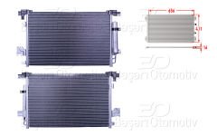 KLIMA RADYATORU 656X411X16 | MITSUBISHI ASX. OUTLANDER . LANCER. CITROEN 4007.C4 | WISCO