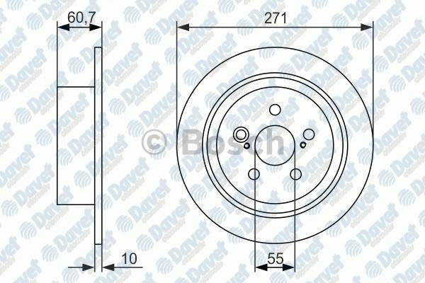 FREN DISKI ARKA 271MM TOYOTA AVENSIS 1.6I 1.8I 2.0I 16V 97-03   ####