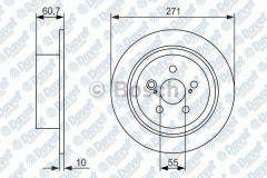 FREN DISKI ARKA 271MM TOYOTA AVENSIS 1.6I 1.8I 2.0I 16V 97-03   ####