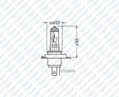 AMPUL 12V H4 55/60W TIRNAKLI FAR 43T CLASSIC HALOJEN   ####
