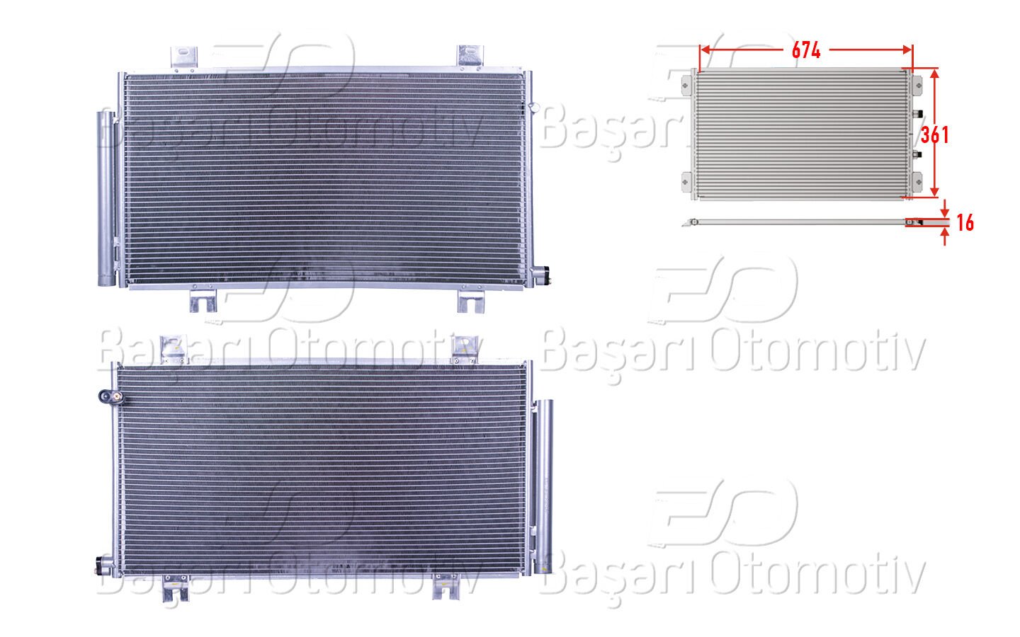 KLIMA RADYATORU 674X361X16 | HONDA CIVIC 1.6I-DTEC 16> | WISCO