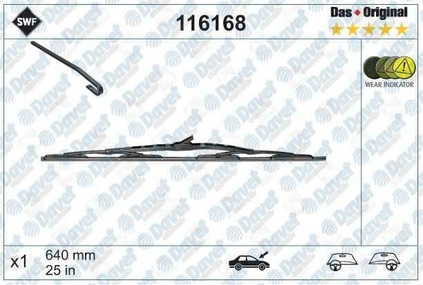 SWF SILECEK SUPURGESI SURUCU TARAFI 640MM MERCEDES A SERISI E SERISI   ####