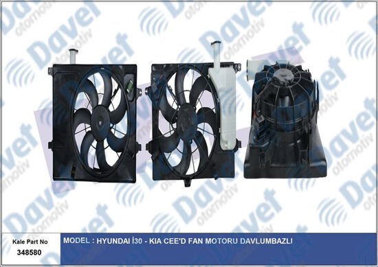 RADYATOR FANI KOMPLE I30 1.6 - ELANTRA 1.6 11-15 KIA CEED 1.4 1.6   ####