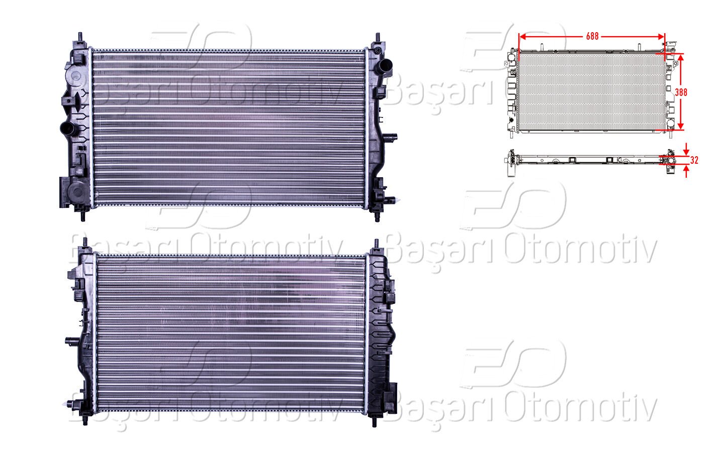 SU RADYATORU MEKANIK MT 688X388X32 | CHEVROLET CRUZE J300 2.0 CDI OPEL ASTRA J GTC 2.0 09 > | AUTOLUX