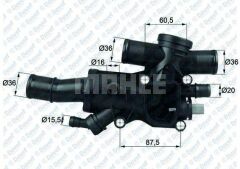 TERMOSTAT 83C KOMPLE P307-P407-P508-P308-P607-C4-C5 II-JUMPY III-EXPERT III-C5 III DW10BTED4 2.0HDI 16V