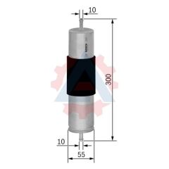JETRONİK FİLİTRE BMW WK 516/1 PP 832/1 BMW 3 SERISI E36 - E46 - 5 SERISI E39 - 7 SERISI E38 - 8 SERISI E31 - Z3 SERISI E36 ----------Ø:55MM---U:300MM
