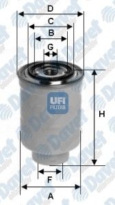 YAKIT FILTRESI HONDA CIVIC VII FR-V CR-V II  2.2CDTI 06-> LAND CRUISER HIACE 2.5D-4D