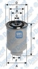 YAKIT FILTRESI HONDA CIVIC VII FR-V CR-V II  2.2CDTI 06-> LAND CRUISER HIACE 2.5D-4D