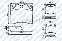 FREN BALATASI ARKA WVA 23176 VW TRANSPORTER CARAVELLE T4 09/90-