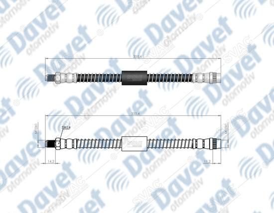 ARKA FREN HORTUMU MASTER I 00-04 MASTER II 04-09 MOVANO 98->