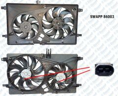 FAN MOTORU SU+KLIMA DAVLUMBAZLI KLIMALI MASTER III 2.3 DCI-MOVANO  CIFT FANLI