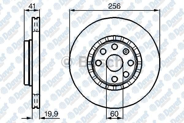 FREN DISKI ON HAVALI 256MM OPEL VECTRA A 1.7D 1.8 88-95 ASTRA 1.8I TIGRA 1.6 16V 94->