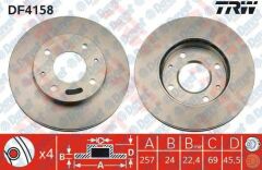 ON FREN DISKI AYNASI 257mm  ELANTRA 1.6 - 1.8 00-06 - MATRIX 1.5 CRDI 1.6-1.8 01>