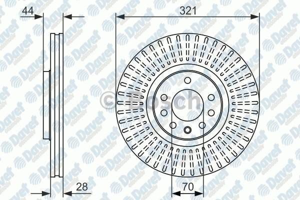 FREN DISKI ON HAVALI 321MM OPEL ASTRA 2.0TURBO 2.0GTC 05-10 ZAFIRA 2.0 05-09   ####