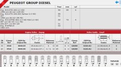 SİBOP TAKIMI 4518 4519 IN 4 EX 4 P206 P306 P406 2.0HDI