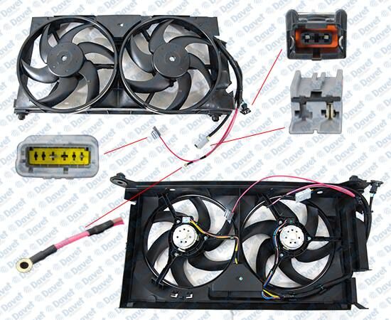 FAN MOTORU SU+KLIMA DAVLUMBAZLI CIFTLI PARTNER 1.9 DIZEL 96>08 - BERLINGO 1.9 DIZEL 96>08