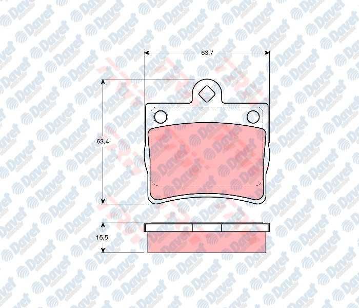ARKA FREN BALATASI MERCEDES C-CLASS W202 C180 - C200 - C220 - C230 - C200D - C220D TEK DELIKLI