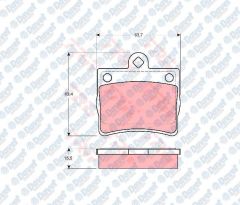 ARKA FREN BALATASI MERCEDES C-CLASS W202 C180 - C200 - C220 - C230 - C200D - C220D TEK DELIKLI
