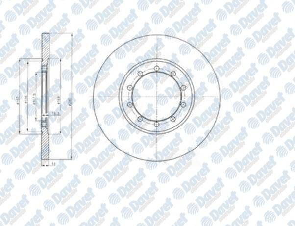 FREN DISKI ARKA 5D 280MM TRANSIT V347 06- ABSLI