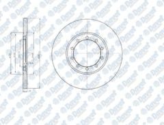 FREN DISKI ARKA 5D 280MM TRANSIT V347 06- ABSLI