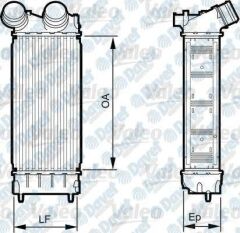 TURBO INTERCOOLER RADYATORU P308-P3008-P5008-PARTNER TEPEE-C4-C4B7 DS4-C4 PICASSO-DS5 BERLINGO III DV6C-DV6DTED EURO5 MOTOR OLCU:300*150*80