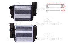 TURBO RADYATORU (INTERCOOLER) 205X203X62 | AUDI A6 (4F2) 2.7 - 3.0 TDI 04-11 | WISCO