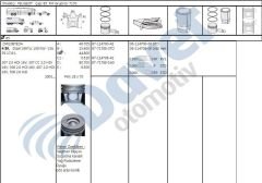 MOTOR PISTON SEGMAN 85,00MM STD PEUGEOT P407 P307 SCUDO III EXPERT III P308 P3008 P607 CITROEN C5 C6 C8 JUMPY III DW10BTED4 2,0HDI 16 V FORD MONDEO FOCUS CMAX KUGA G6DA 2,0TDCI 130PS 140PS