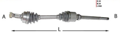 AKS KOMPLE ON SAG PEUGEOT PARTNER (96-) 1.9D BERLINGO (96-08) XSARA (97-) 1.9D