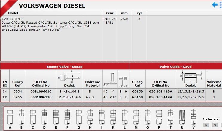 SİBOP TAKIMI 5954-5955 A80 JETTA