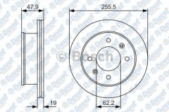 FREN DISKI ON HAVALI 256mm HYUNDAI GETZ 03-> ESKI NO: 0986479459