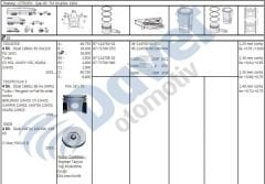 MOTOR PISTON SEGMAN 85.00MM 0.60 FARK PEUGEOT P206 P307 P406 PARTNER II SCUDO II EXPERT II JUMPY BERLINGO II CITROEN C5 2.0JTD DW10TD 2.0HDI 8V