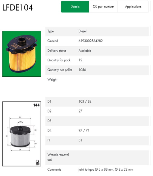 YAKIT FILTRESI PEUGEOT P206 P306 PARTNER BERLINGO CITROEN JUMPY XSARA FIAT SCUDO 1.9D 2001-2008 DW8-DW8B