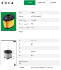 YAKIT FILTRESI PEUGEOT P206 P306 PARTNER BERLINGO CITROEN JUMPY XSARA FIAT SCUDO 1.9D 2001-2008 DW8-DW8B