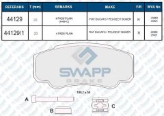 FREN BALATASI ARKA AKSESUARLI BOXER II - JUMPER II - DUCATO II 1800KG 16 JANT 02-> 03-06 WVA 23860