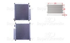 KLIMA RADYATORU 375X420X16 | HONDA JAZZ 1.2. 1.4 02-04 | WISCO