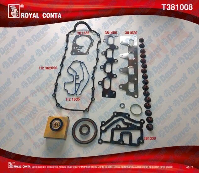 MOTOR TAKIM CONTASI REINZ KECELI SUBAP LASTIKLI SKCSIZ CLIO-MEGANE-SCENIC-LAGUNA 1.4/1.6 16V K4J-K4