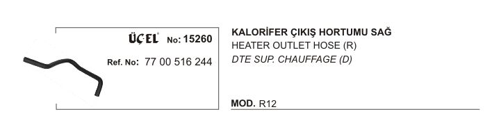 KALORİFER HORTUMU ÇIKIŞ 71408 6307 R12