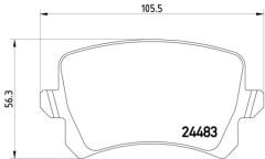 Fren Balatası Arka-Fişsiz BLF-BLR-BKP-CAXA-CAVA-CBA 1.4Tsi-1.6Fsi-2.0Fsi-2.0T Pas6-Tiguan Vw 2009-12