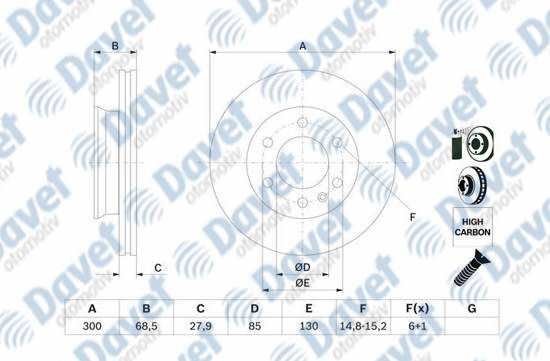 FREN DISKI ON MERCEDES PRINTER 211D 214D 06=>   ####