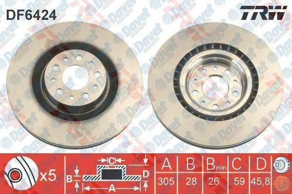 ON FREN DISKI AYNASI DOBLO III-FIAT 500-COMBO 1.3D/1.4/1.6D 305mm -5 BIJON