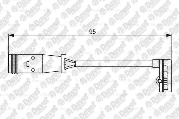 FREN BALATA IKAZ KABLOSU 95 MM MERCEDES SPRINTER VITO VIANO VW CRAFTER 06-16