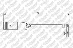 FREN BALATA IKAZ KABLOSU 95 MM MERCEDES SPRINTER VITO VIANO VW CRAFTER 06-16