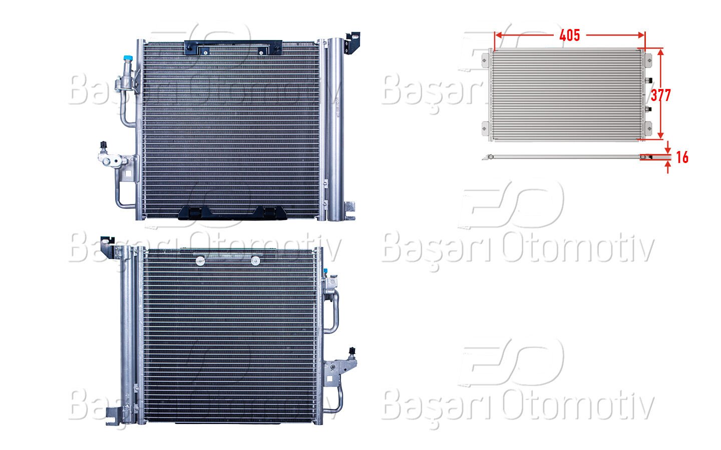 KLIMA RADYATORU 405X377X16 | OPEL ASTRA H ZAFIRA B 1.7CDTI 04 > | WISCO