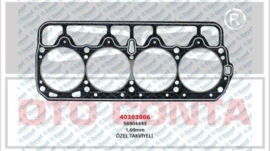SILINDIR KAPAK CONTA SKC LPG LI ARACLARA OZEL TAKVIYELI 1.80MM BEYAZ M131 DKS 1600