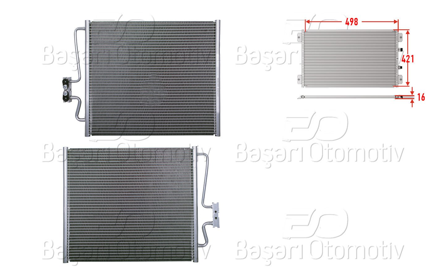 KLIMA RADYATORU 498X421X16 | BMW 7 (E38) 725 TDS 1996-2001 BMW 7 (E38) 730 I 1994-2001BMW 7 (E38) 735 I 1996-1998 | WISCO