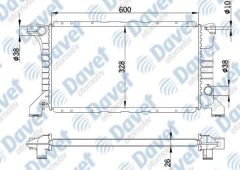 MOTOR SU RADYATORU BRAZING TRANSIT 86-> MANUEL SANZUMAN 600X329X26