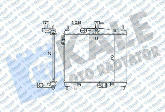 RADYATOR HYUNDAI GETZ 1.5CRDI 06>MTAC-NAC[BRAZING] [372X488X16]